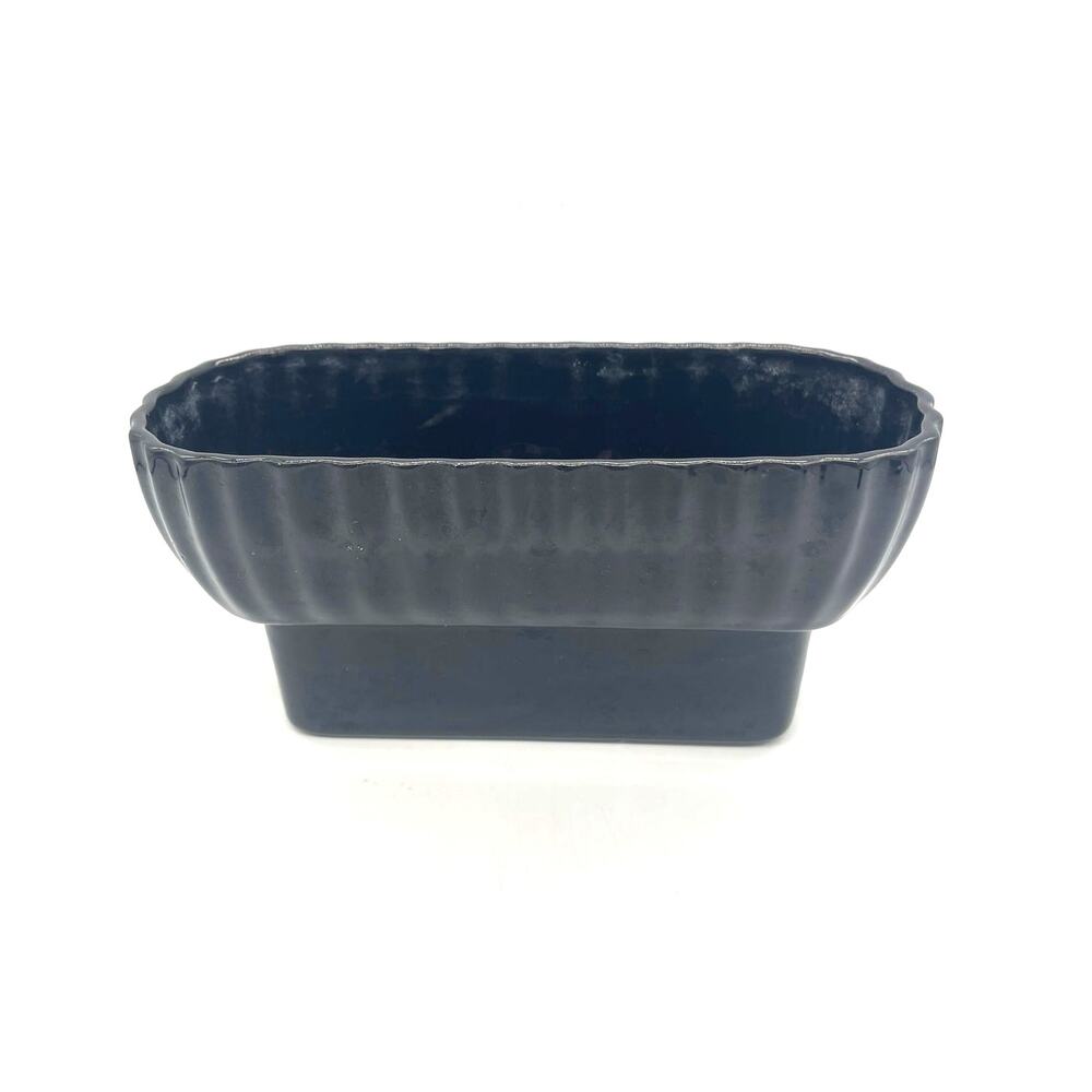 Vintage MCM Miramar of California Black Pottery Planter 8" Wide x 4" Tall
